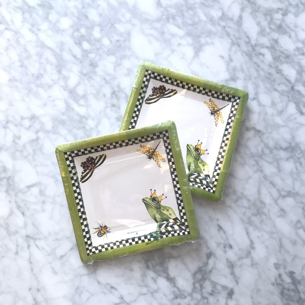 Mackenzie childs frog paper plates